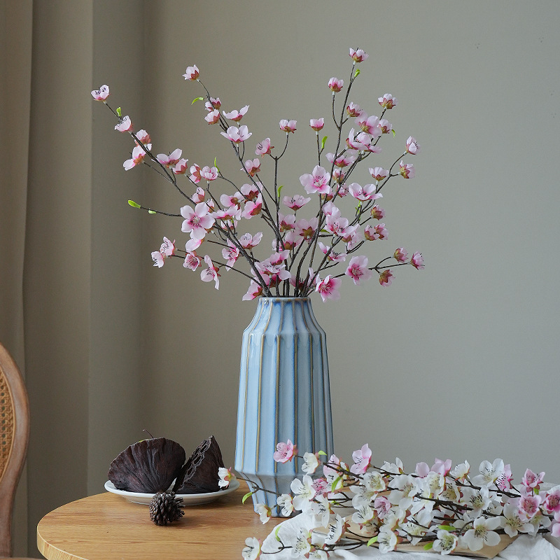 小さなバッチ人工桜シングル茎桃の花結婚式の装飾シルクフラワー家の装飾造花装飾|undefined