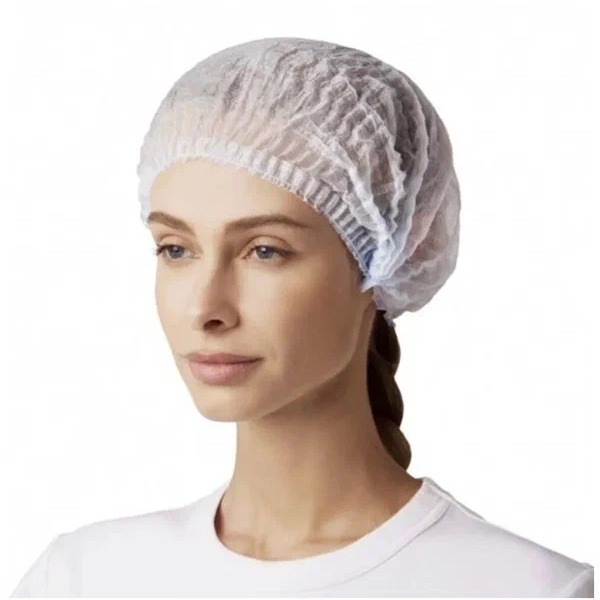 Disposable hat kitchen chef dust cap breathable head cover non-woven mesh cap food strip cap 100 bags