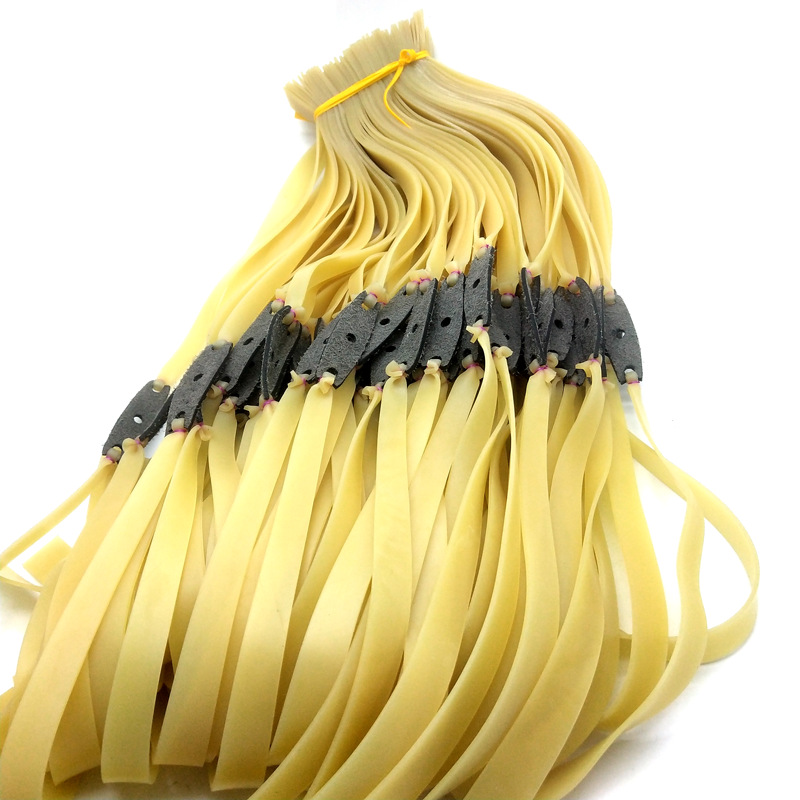 Slingshot leather 1.5 mm2.0mm flat rubber band fine binding anti-freezing thick flat leather rubber band set plain color slingshot thick leather