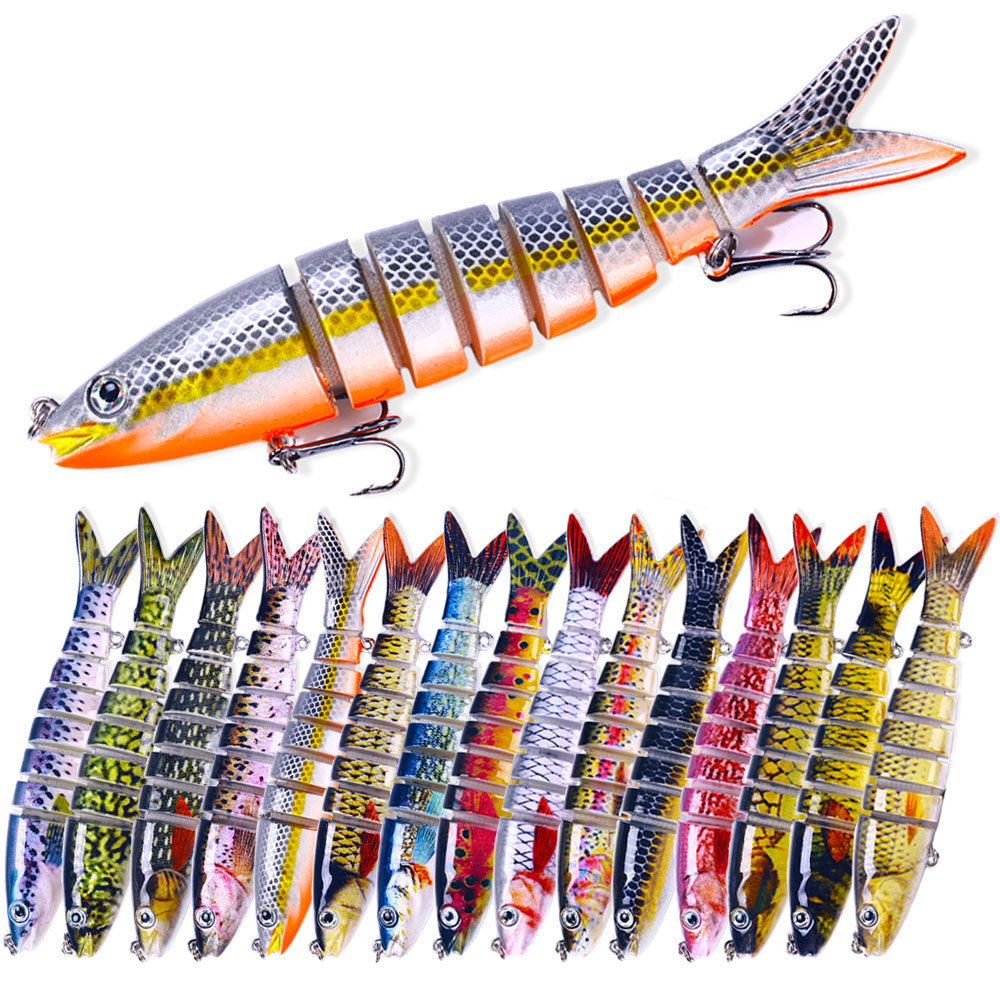 New Luya Bait Multi-section Fish 16 Color 13cm 18g Bionic Multi-section Bait Hard Bait Foreign Trade Luya Fishing Fake Bait