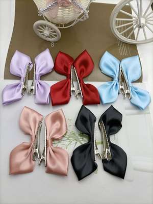 Korean Children's Hair Accessories Cute Headwear Female Treasure Bunny Ears Princess Bow Three-dimensional Adult Hairpin Pair Clip