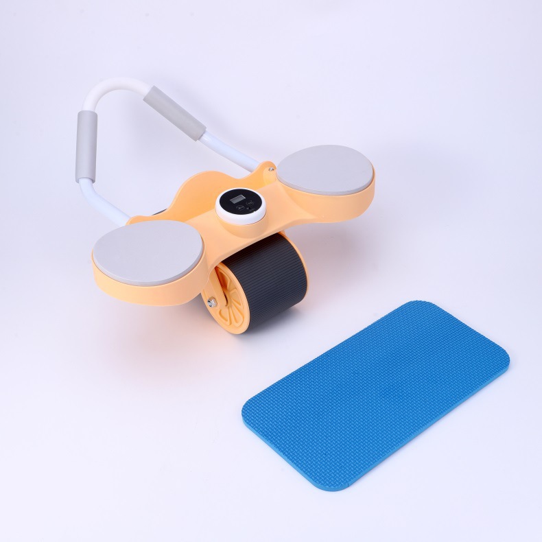 New Installation-free Abdominal Wheel Automatic Rebound Abdominal Roll Abdominal Muscle Training Artifact for Men and Women Household Roller Exercise
