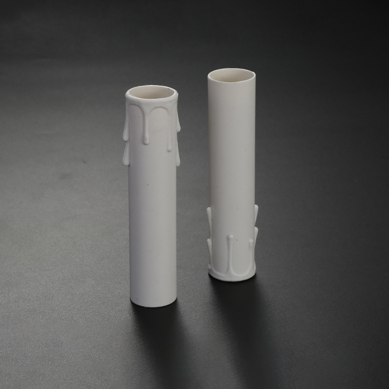 Factory wholesale plastic candle tube strictly selected PP material Milky White tear candle chandelier accessories tear tube in stock