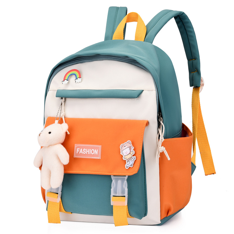 New Spring outing children's schoolbag 3-5-7 years old schoolbag Primary School students high school students Korean color contrast backpack