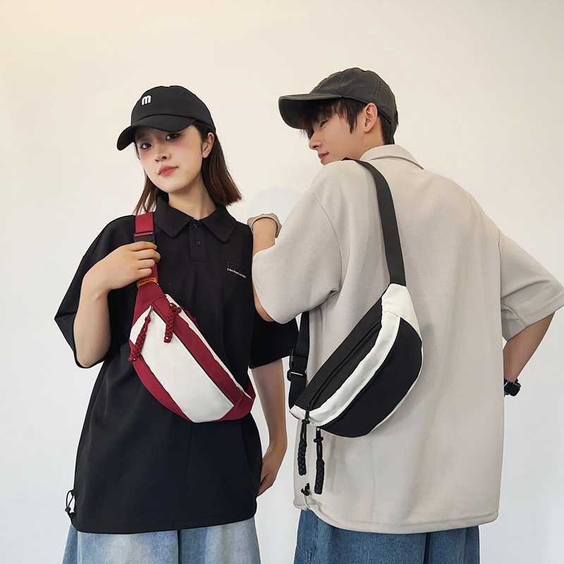 Chest Bag Men's Ins Fashionable Small Bag Waterproof Japanese Casual Crossbody Bag Sports Bag Men's Waist Bag Women's Shoulder Bag