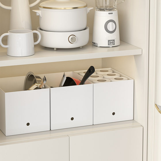 Japanese-style Bookshelf Right Angle Storage Box Household Large Cabinet Storage Box Snack Toy Plastic Box File Storage Basket