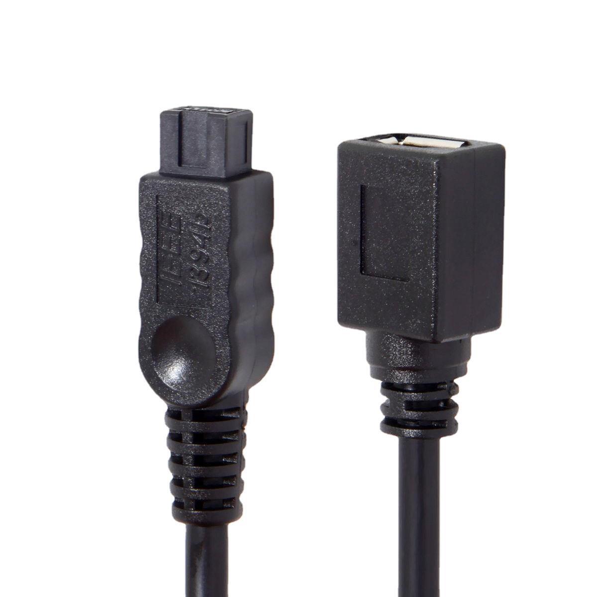 FW-012 black 1394 B adapter 9-pin to 6-pin FireWire 9p revolution 6p female interface FireWire