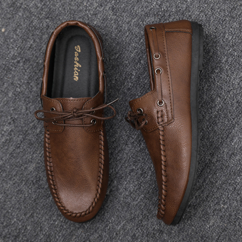 Lightweight Waterproof 2024 Men's Lefu Shoes Men's New Style Spiritual Men's Business Breathable Casual Summer