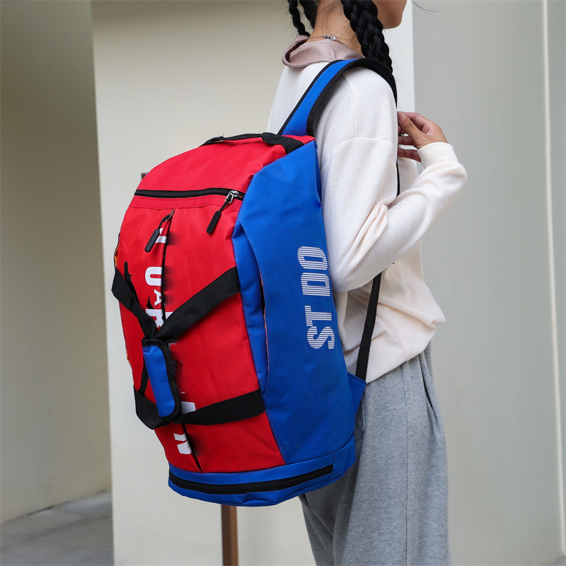 [Factory Supply] Backpack Portable Double-Shoulder Travel Bag Outdoor Training Bag Men's and Women's Sports Fitness Bag
