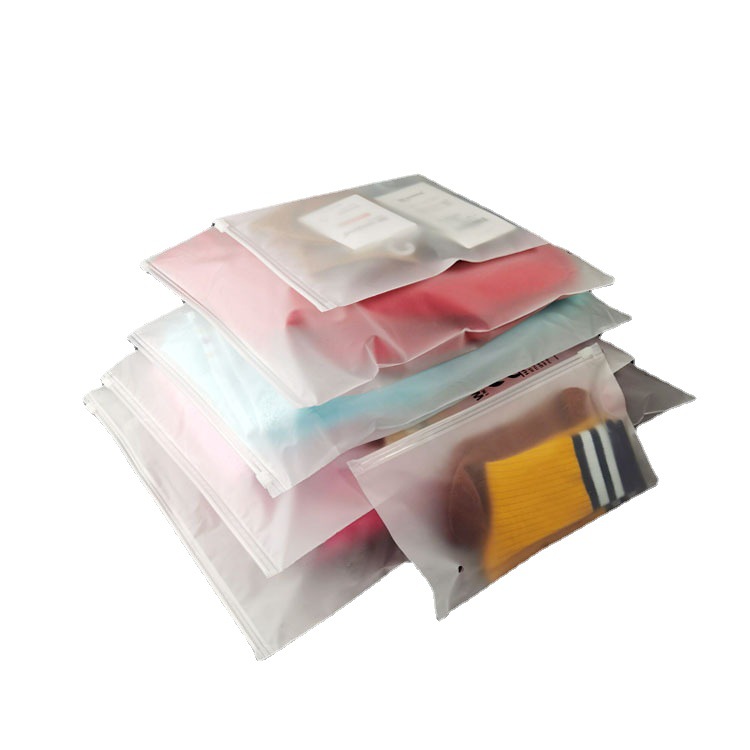 Wholesale frosted zipper bag plastic bag transparent ziplock bag garment packaging bag sealing bag underwear sealing bag bag