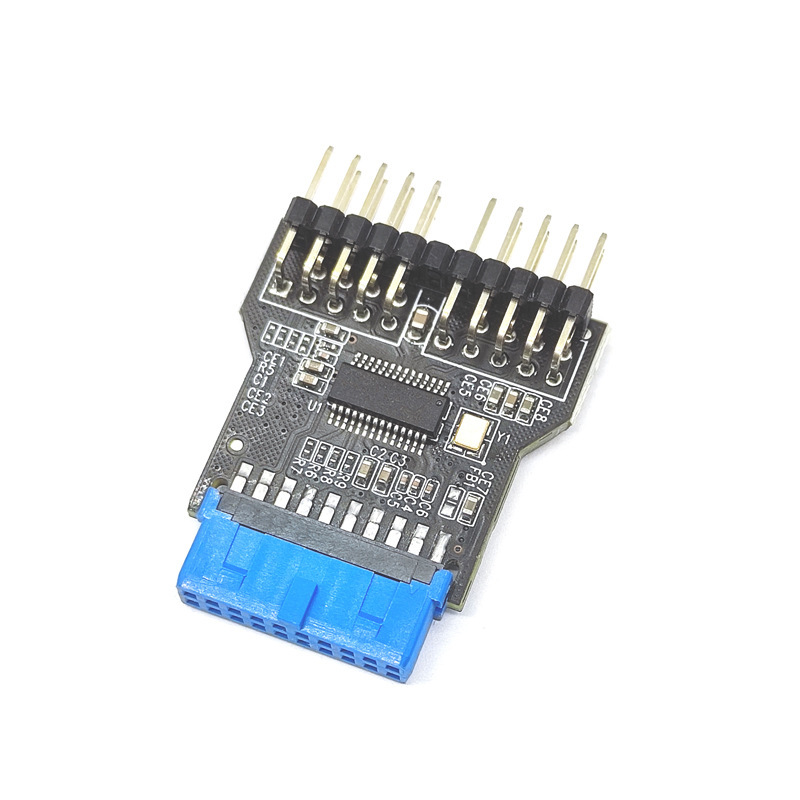 マザーボードusb9pin 19ピン回転ダブル9pinインターフェース9ピン回転ダブル9ピン一分二拡張hubハブ|undefined