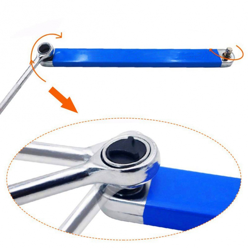 Extended Multi-function Universal Adjustable Extension Wrench Cross-border Double-head Dual-purpose Labor-saving Ratchet Extension Wrench