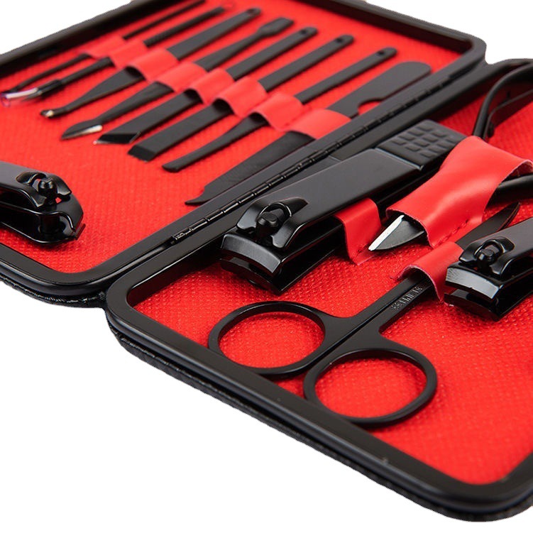 Nail clippers suit black nail clippers 24 piece set manicure nail tools full set gift in stock wholesale nail clippers