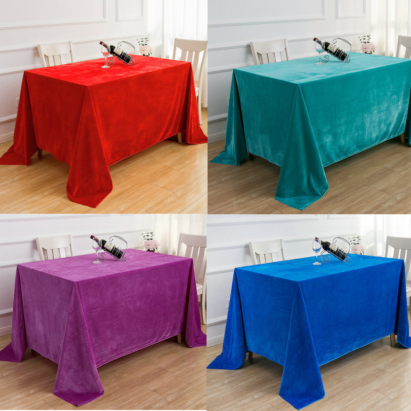 Gold Velvet Cloth Tablecloth Fabric Flannel Sign-in Tablecloth Stall Tablecloth Conference and Exhibition Flannel Tablecloth Thickened Tailstock