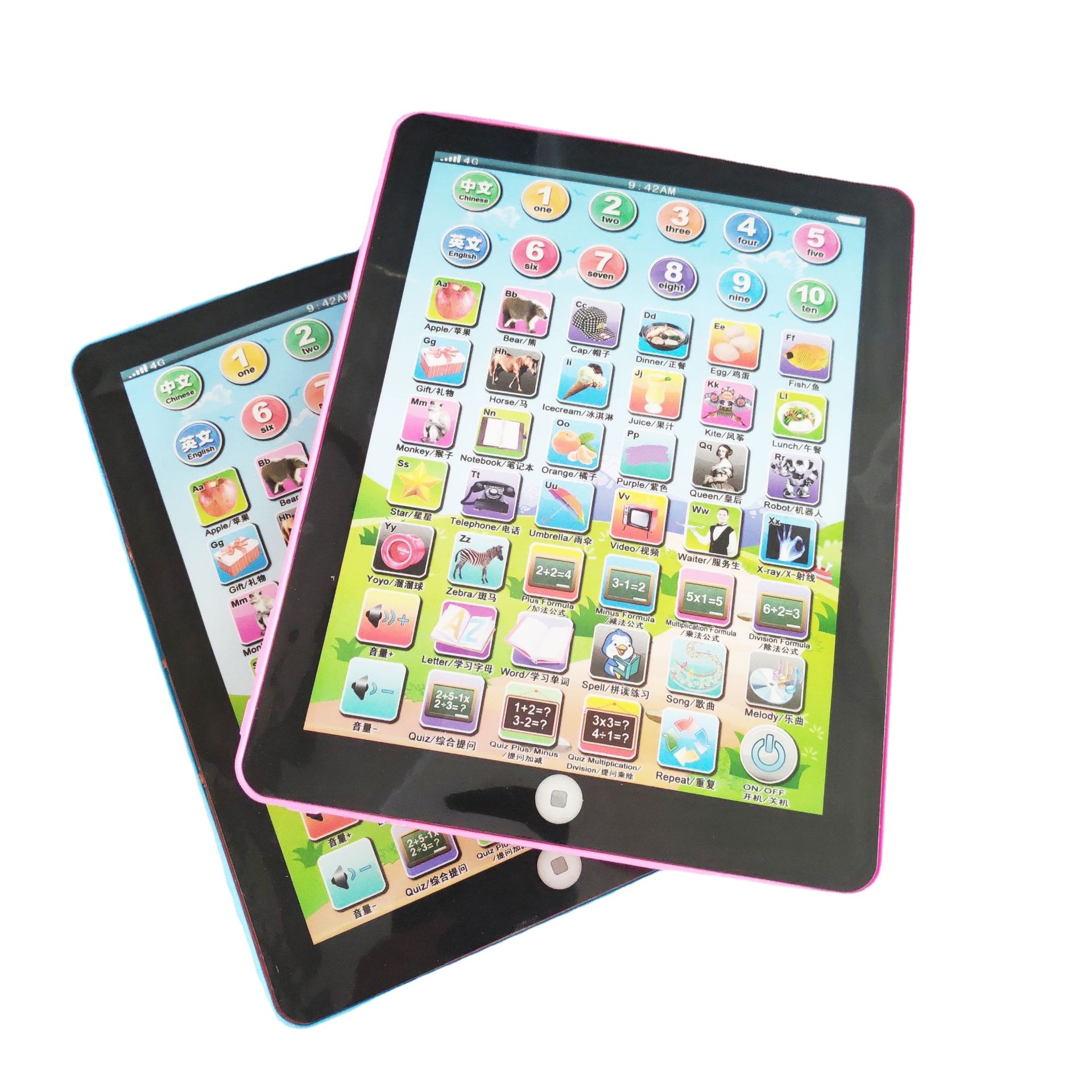 Export IPAD Early Education Story Machine for Children Learning Chinese and English Simulation Flat Panel Chinese Packaging Science and Education Toys