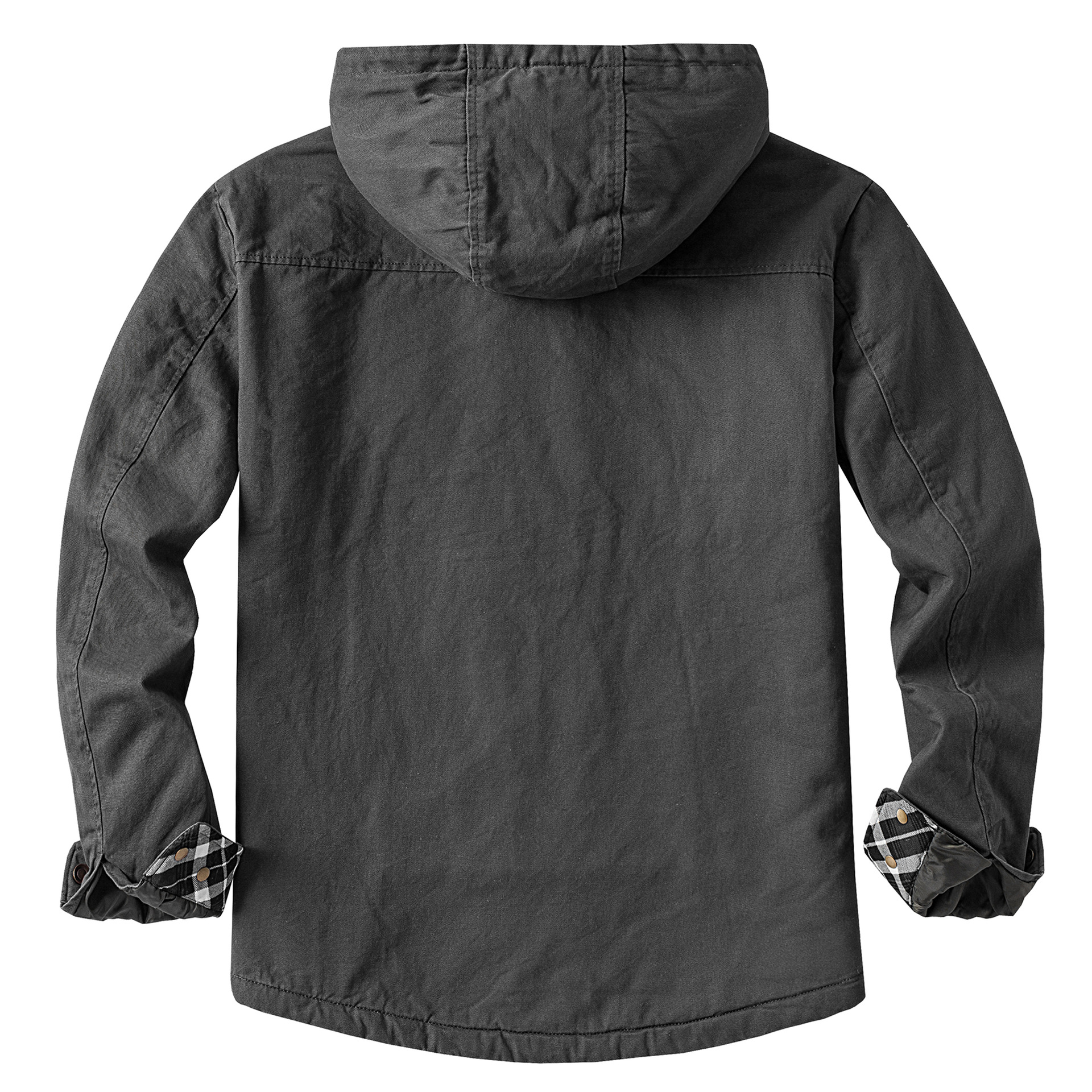 American size men's cotton casual fleece-lined long-sleeved shirt autumn and winter plus size thickened lambswool hooded jacket jacket