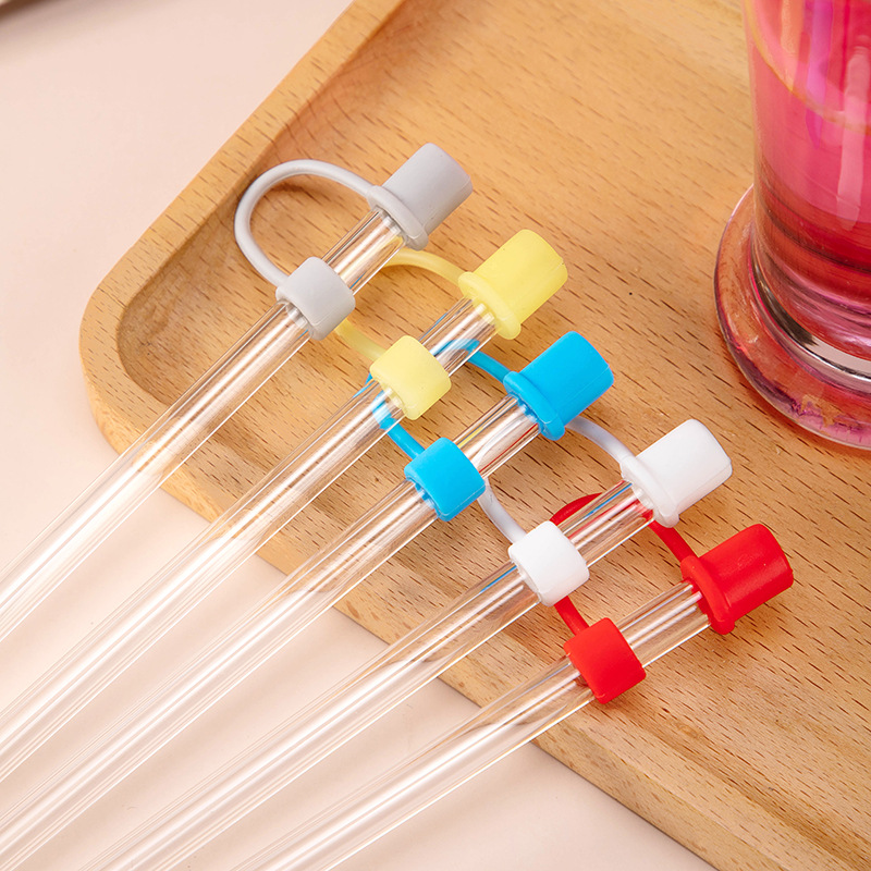 Silicone straw dust cap cover cover glass stainless steel straw dust-proof leak-proof plug universal 8mm/10mm/12mm