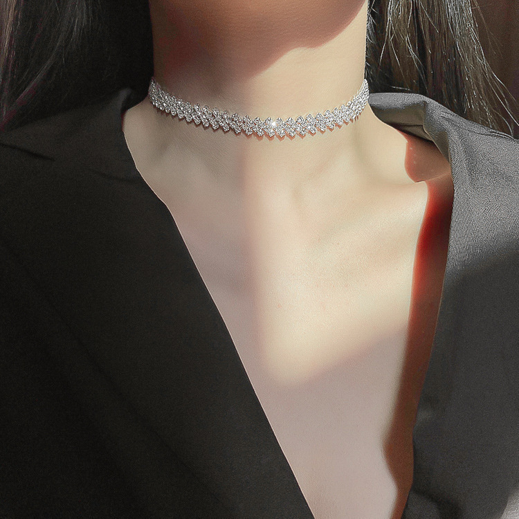 シンプルなドリルネックレスchoker首輪日韓ネット赤個性鎖鎖卸売りファッションネックレス|undefined