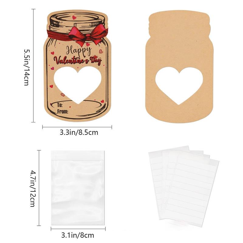 Children's Valentine's Day greeting card gift exchange card activity party vintage drifting bottle love gift exchange card