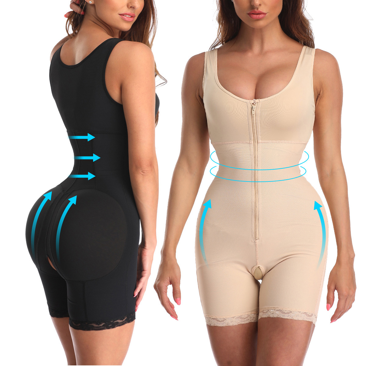 Cross-border European and American insTOPMELON large-size fat woman conjoined belly-tucking hip-lifting body-shaping garment D008