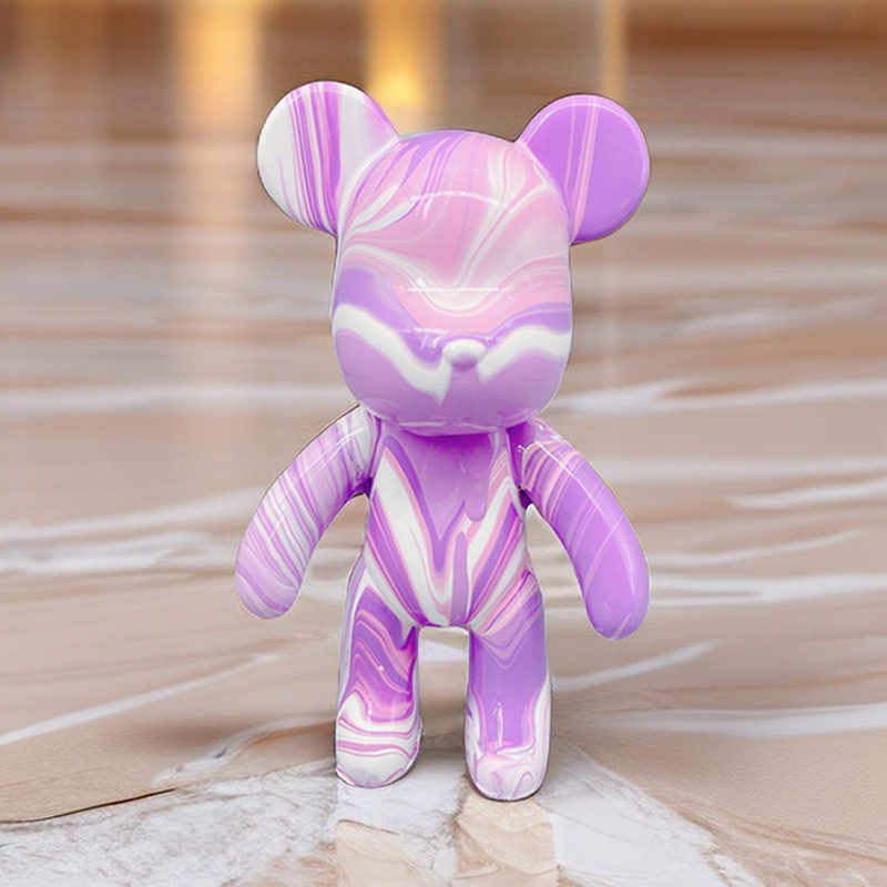Violent Bear white embryo wholesale diy fluid bear white mold vinyl fluid Rabbit White Blank fluid rabbit white membrane