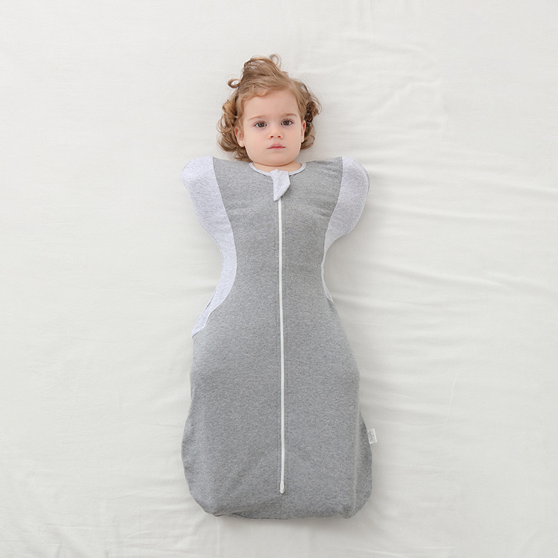 Newborn baby surrender anti-shock pure cotton sleeping bag swaddling anti-kick baby anti-shock soothing sleeping artifact
