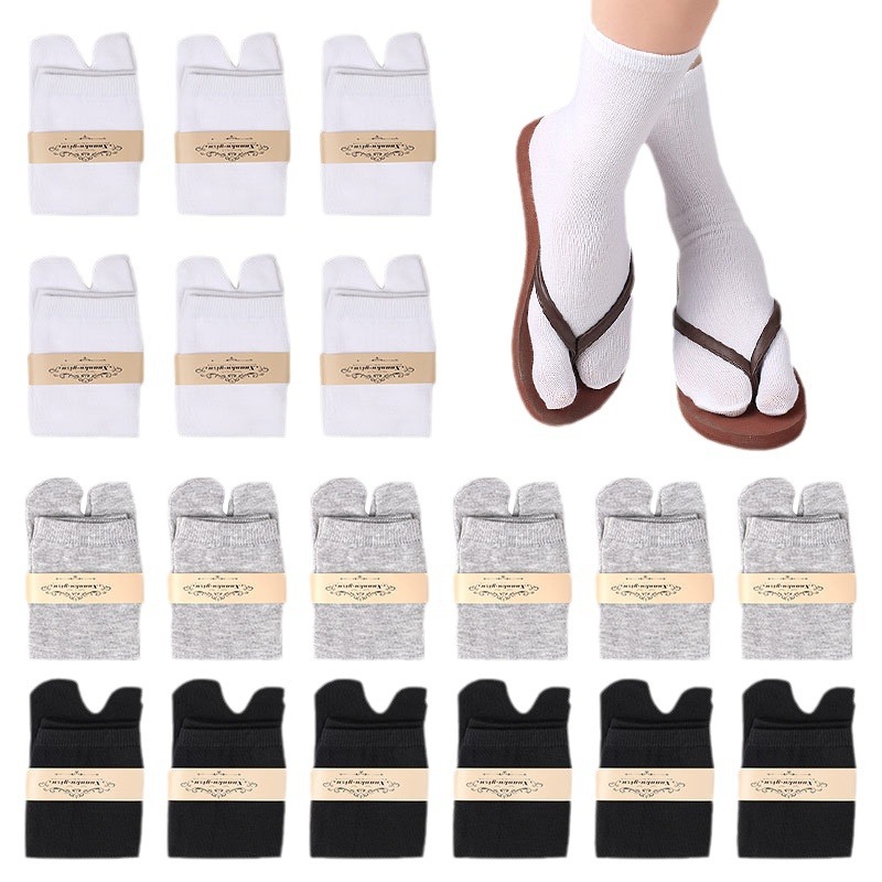 Factory two toe socks men and women fashion indoor clog socks big toe valgus orthopedic Japanese toe socks wholesale