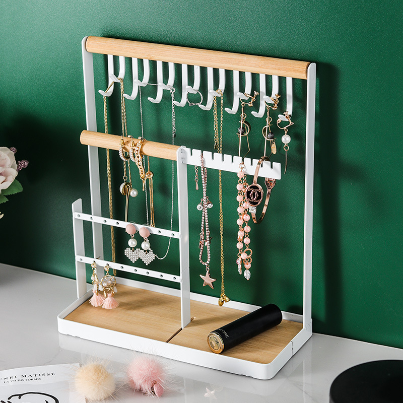 Japanese-style household desktop jewelry rack hallway rack multi-functional storage rack jewelry storage display rack - ShopShipShake