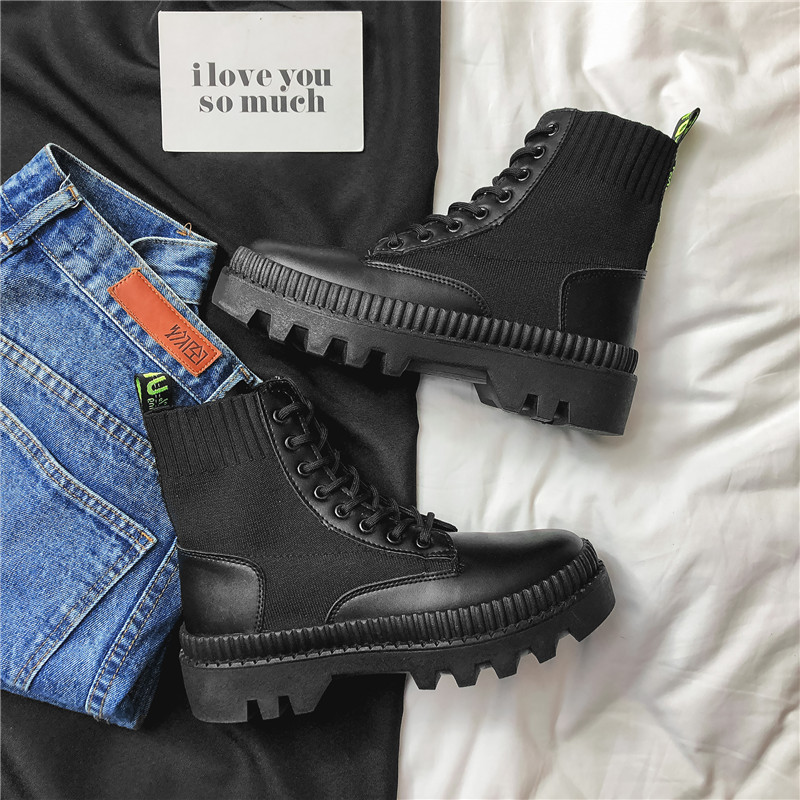 martin boots british style leather boots thick-soled 2025 autumn and winter new men's boots snow boots men martin boots cross-border shoes