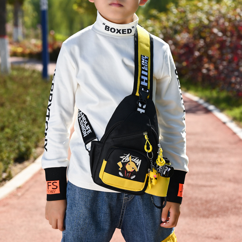 Children's Outdoor Fashion Chest Bag Boys Shoulder Bag Trendy Cool Crossbody Bag New Fashion Pickup Shoulder Bag Travel Bag