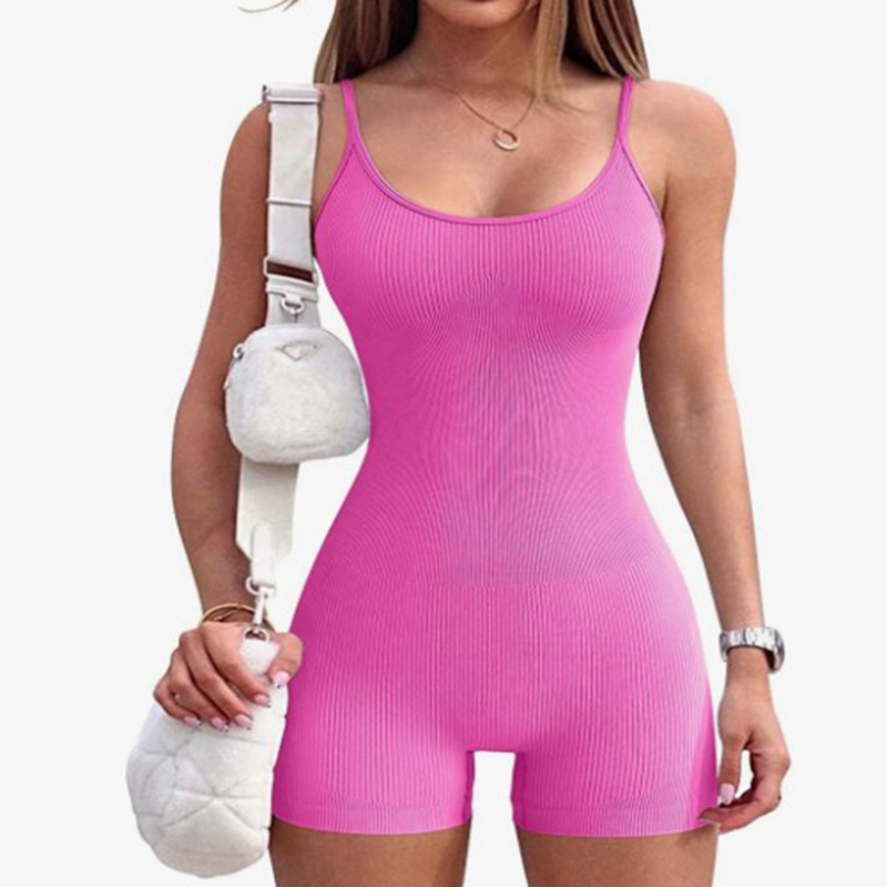 2024 cross-border European and American foreign trade women's clothing Amazon AliExpress explosions summer sexy condole belt tight one-body shorts