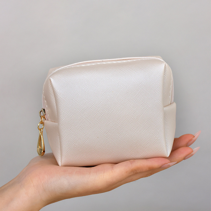 Cosmetic Bag ins Simple Style Cosmetic Bag Women's Portable Mini Travel Portable Small Cosmetic Storage Bag