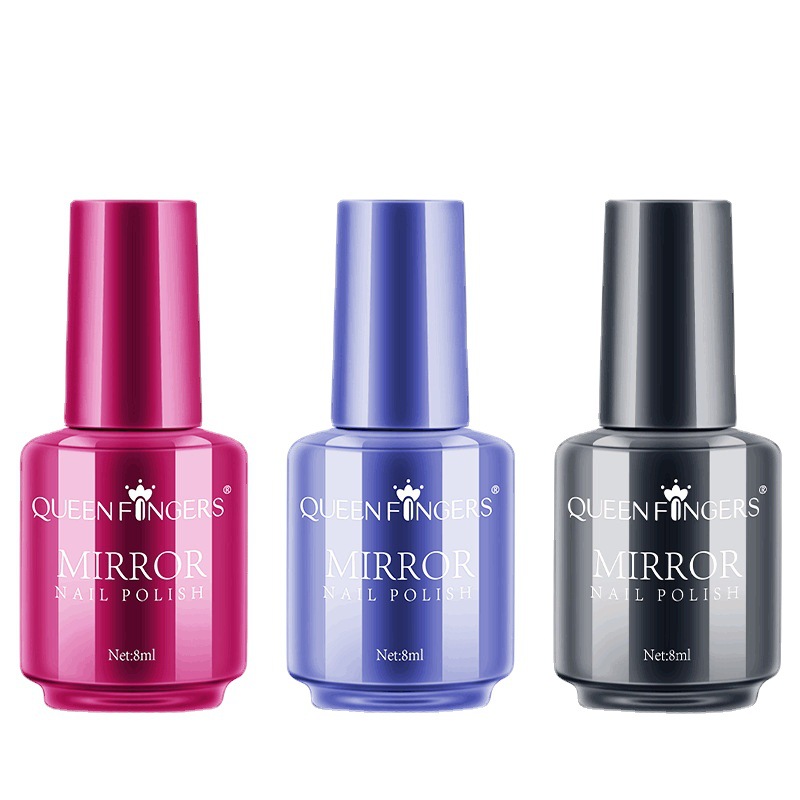 Finger Princess nail polish mirror nail polish 8ml12 color optional quick-drying lasting color non-peeling mirror nail polish