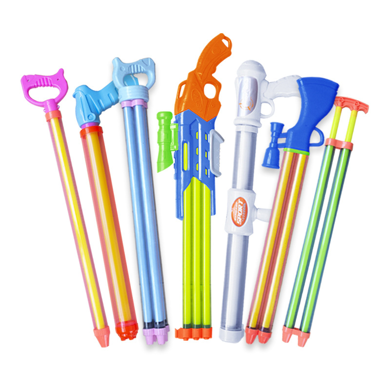 Pull-out children's toy water gun stainless steel drifting toy stall wholesale pumping water toy water festival