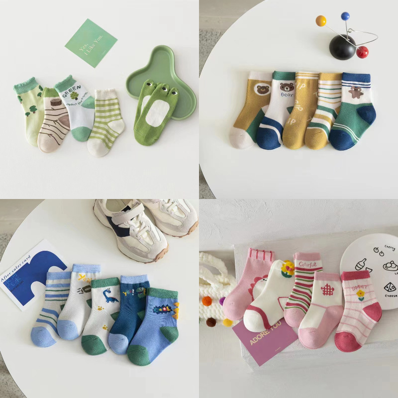 2023 new baby socks Autumn Mid-tube boys and girls students autumn and winter large children's socks wholesale