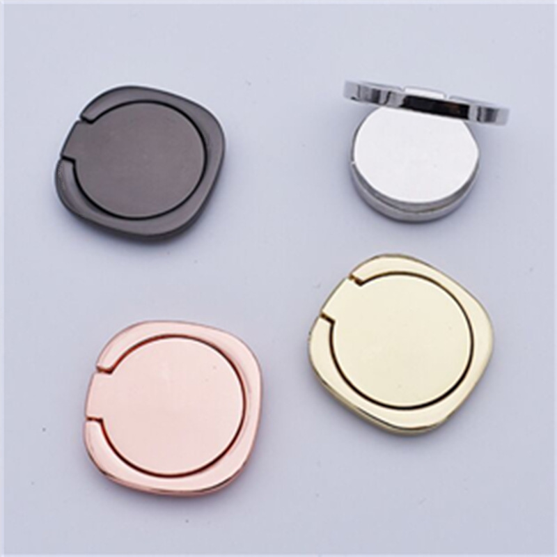 Factory direct creative square all-metal mobile phone bracket ultra-thin mobile phone buckle ring buckle logo spot