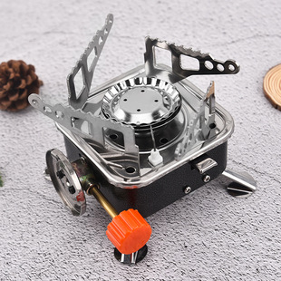 Outdoor Gas Stove Mini Small Square Stove Portable Folding Card Stove Camping Stove Head Field Cooker Spot