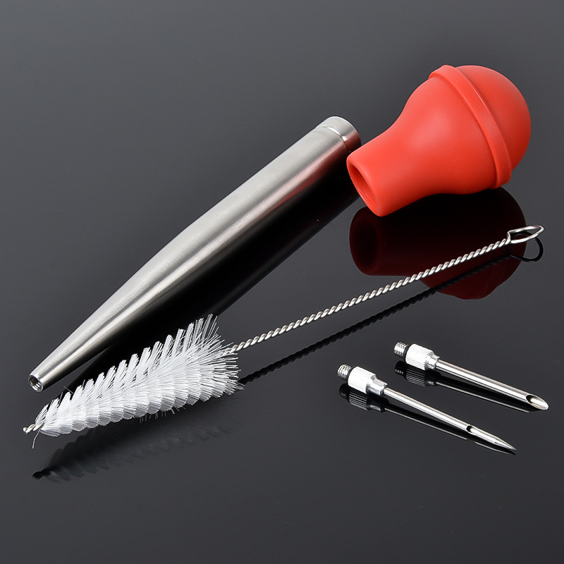silicone-turkey-baster-304-stainless-steel-double-headed-cleaning-brush-set-seasoning-injector-turkey-needle silicone-turkey-baster-304-stainless-steel-double-headed-cleaning-brush-set-seasoning-injector-turkey-needle