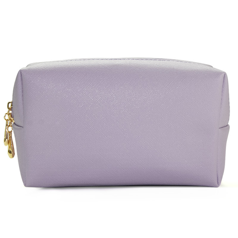 Cross-border Dopamine PU Leather Makeup Storage Octagonal Small Square Bag Simple Solid Color Gift Cosmetic Bag