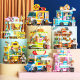 Lele brothers compatible with Lego mini street view small particle building block model puzzle assembled children's toy gift