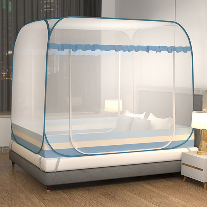 Mosquito net bracket pole set dormitory single 1.5 m bed installation-free folding yurt student single 0.9m