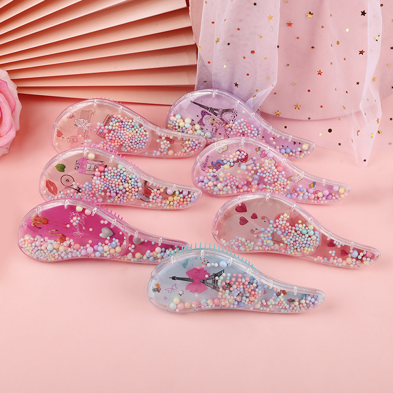 New small TT comb anti-knot hair massage comb cartoon children's comb cute plastic hair comb kawaii style