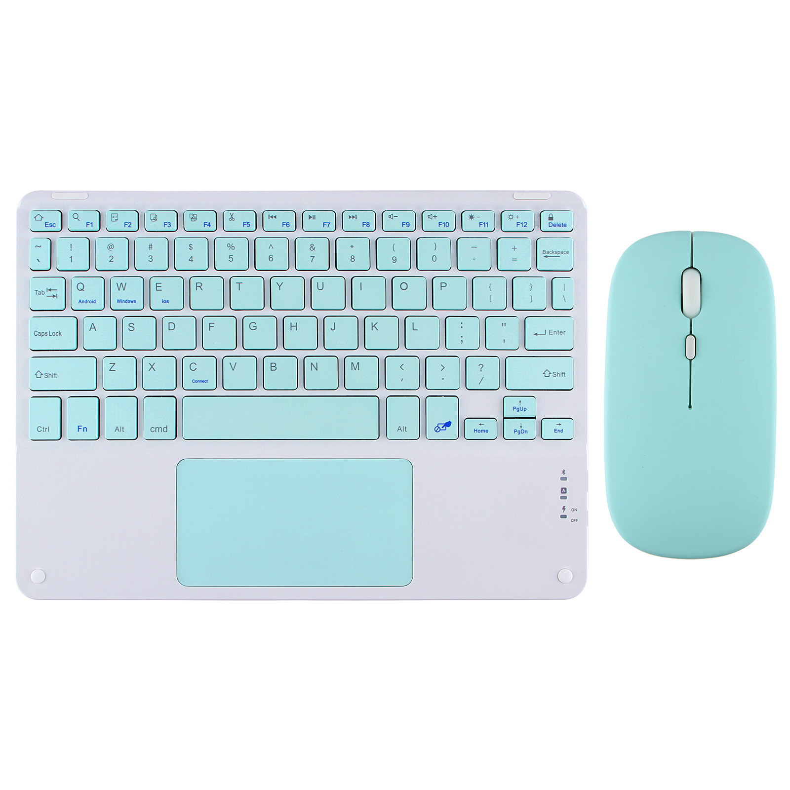 Popular for ipad10 mobile phone tablet universal touch side Bluetooth keyboard wonderful control magnetic suction Wireless Keyboard Mouse