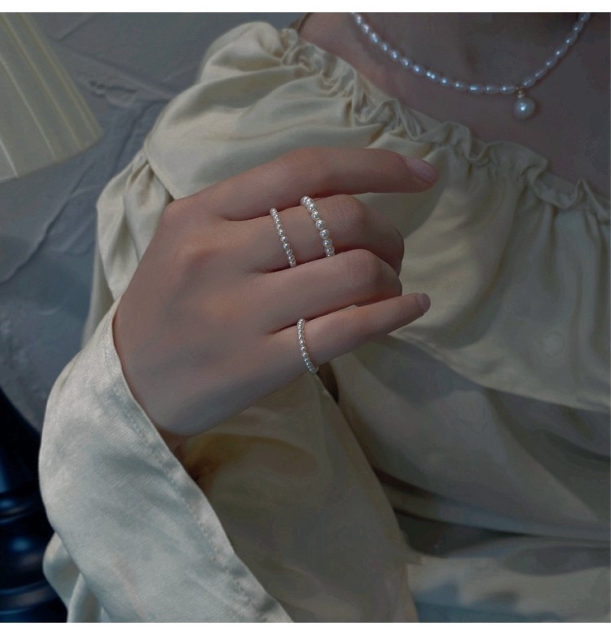 Gentle wind very fine stack Dai Bei Zhuao white light 14K gold-plated index finger ring ring tail ring women's online shop small gift