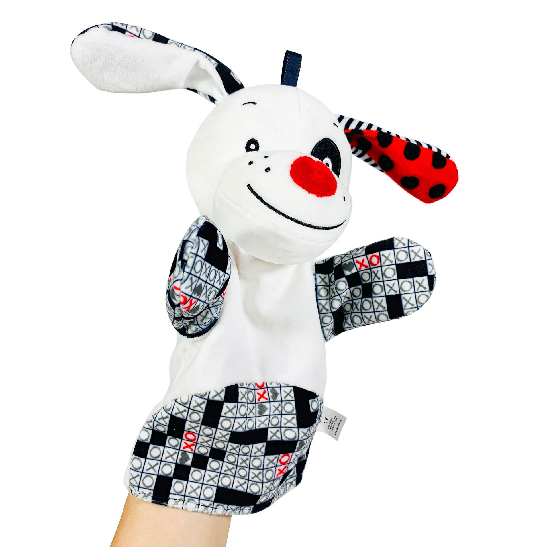 Black and white parent-child interactive hand puppet baby finger puppet interactive toy spot wholesale