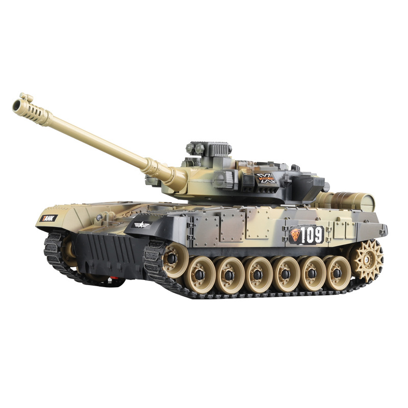 Cross-border 2.4G battle remote control tank launchable crawler remote control car rechargeable children's gift boy toy