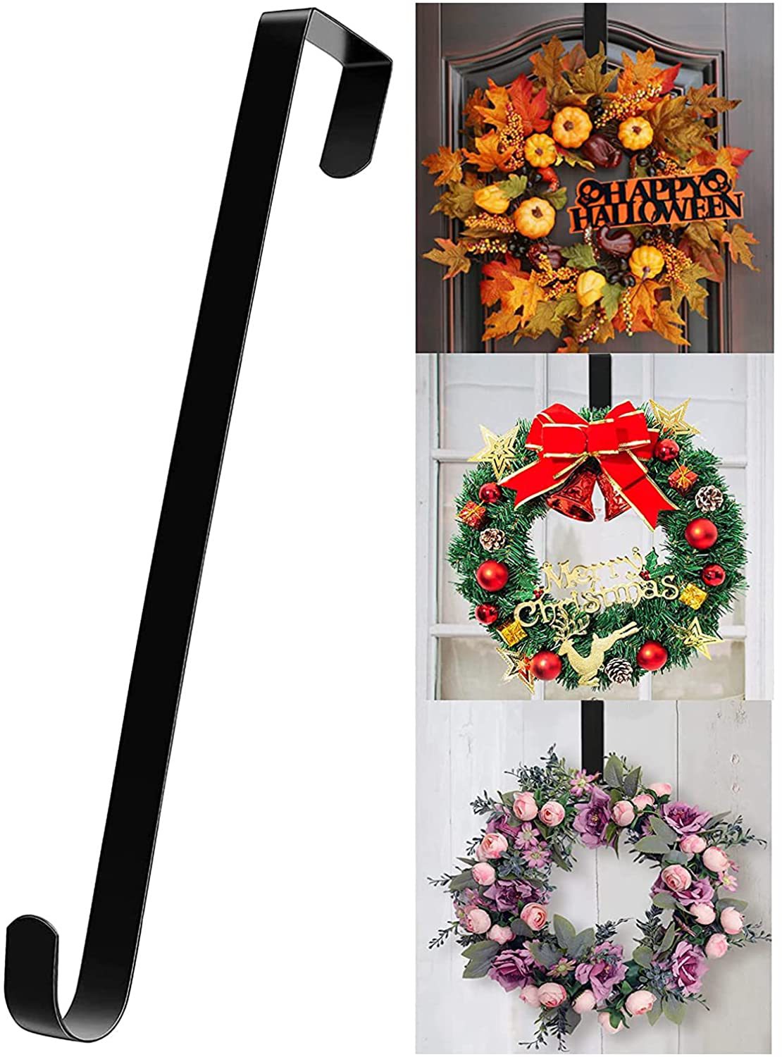 Factory Direct Supply Cross-border Christmas Decorations Door Hook Christmas Wreath Hook Door Hook Wreath Hook