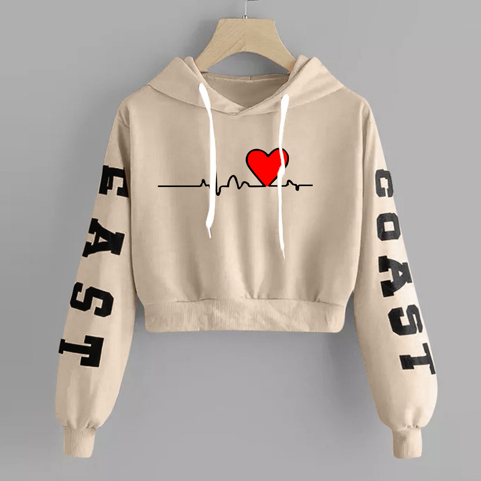 European and American fashion cross-border new creative printing 2023 autumn and winter fashion long sleeve electrocardiogram printing sweater thin