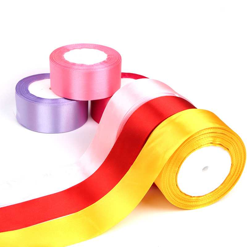 Factory spot 4cm color ribbon ribbon handmade DIY rose flower material holiday decoration gift packaging ribbon