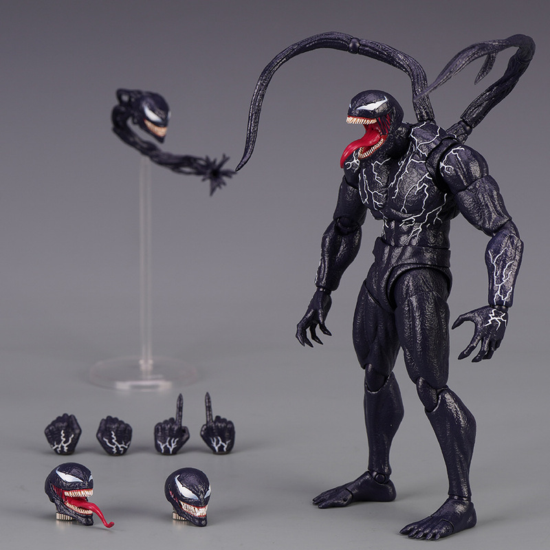 Shf ヴェノム 2 シンビオートマーベルユニバーススーパースパイダーマン可動アクションフィギュア玩具ハンドヘルドモデルギフト子供大人のための|undefined